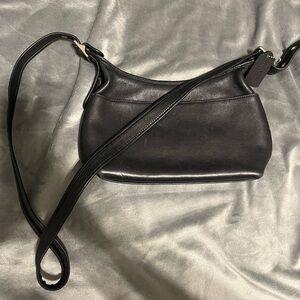 Coach black leather cross body